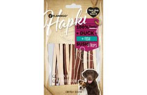 HAPKI DUCK & FISH SUSHI STRIPS 85GR HAPKI DUCK & FISH SUSHI STRIPS 85GR