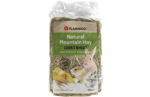 Flamingo Natural Mountain Hay Corn & Wheat 500g