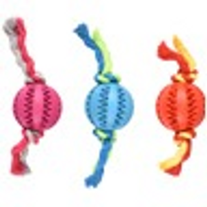RUBBER DENTAL BALL WITH ROPE ASS 7CM RUBBER DENTAL BALL WITH ROPE ASS 7CM