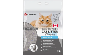 Flamingo Clumping Cat Litter with Silica 15kg Flamingo Clumping Cat Litter with Silica 15kg