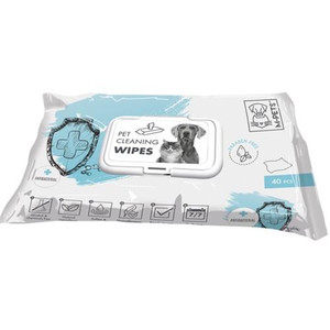 M-PETS Pet Cleaning Wipes Anti-Bacterial 40pcs