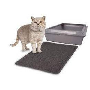 LITTER TRAY MAT FOR CATS ROSIE GREY 35x48CM LITTER TRAY MAT FOR CATS ROSIE GREY 35x48CM