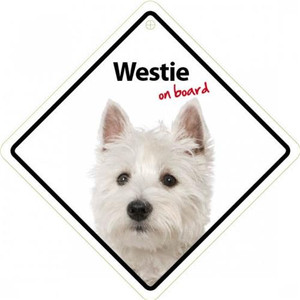 WESTIE ON BOARD SIGN WESTIE ON BOARD SIGN