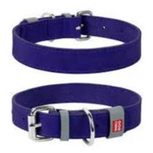 WAUDOG Classic genuine leather dog collar W 35 mm L 46-60 cm purple
