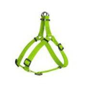 WAUDOG Waterproof dog harness with QR passport, metal fastex W 15 mm, L 40-55 cm lime green
