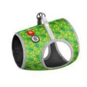WAUDOG Clothes soft dog harness with QR passport Avocado design XS3, B 32-35 cm C 22-24 cm