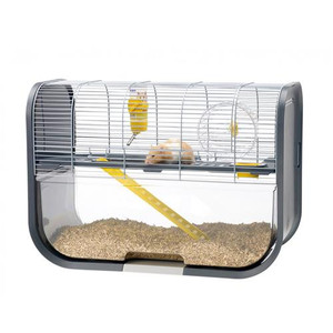 HAMSTER CAGE GENEVA SILVER/ANTHRACITE 60X29X44CM