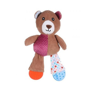 DT NILAK PUPPY PLUSH BEAR BROWN + TPR FEET 20CM