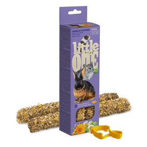 Little One Sticks For Guinea Pigs, Rabbits, Degus And Chinchillas With Herbs And Flowers 2x55g Little One Sticks For Guinea Pigs, Rabbits, Degus And Chinchillas With Herbs And Flowers 2x55g