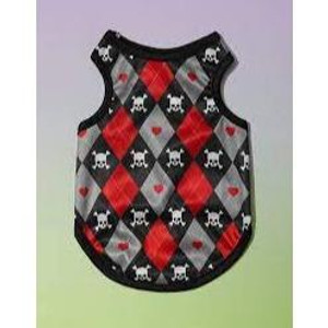 SKELETON PRINT PET TANK-SMALL