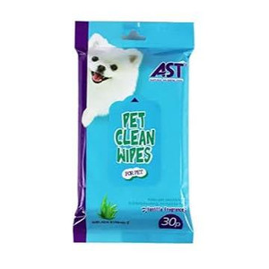 AST PET WIPES WITH ALOE+VITAMIN E 30PCS AST PET WIPES WITH ALOE+VITAMIN E 30PCS