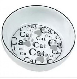 DISH CAT CERAMIC CAT DISH CAT CERAMIC CAT