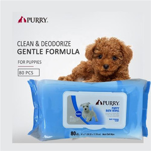 Purry Puppy Bath Wipes With Baby Powder Scent- 8″x7″ -80 pcs Purry Puppy Bath Wipes With Baby Powder Scent- 8″x7″ -80 pcs