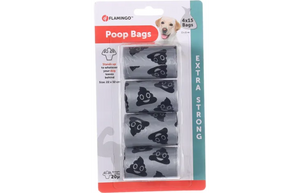 Poop Bags Extra Strong Silver 4 Rolls (15 Bags Each)