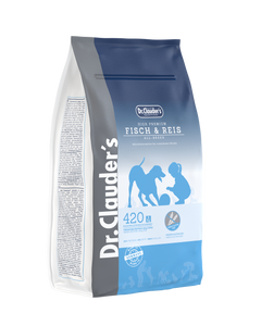 Dr.Clauder's Best Choice High Premium Fish and Rice is a complete, soft and tasty food for sensitive dogs with allergies. Even dogs with loss of appetite or nervous appearance find in this complete food all the nutrients to meet their daily needs. With fish with valuable omega 3 and omega 6 fatty acids and rice.
