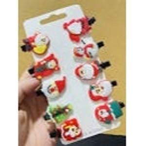 Christmas Cartoon Red Soft Rubber Hair Clips Christmas Cartoon Red Soft Rubber Hair Clips