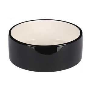 FEEDING AND DRINKING BOWL ROCKY ROUND BLACK & WHITE 900ML 16,5x6,5CM FEEDING AND DRINKING BOWL ROCKY ROUND BLACK & WHITE 900ML 16,5x6,5CM