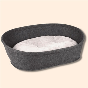 Basket Xepp Oval Dark grey 56x40x19cm