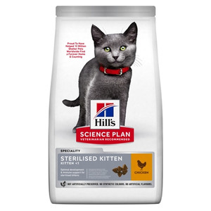 Hill’s Science Plan Sterilised Kitten Food with Chicken (1.5kg) NB Hill’s Science Plan Sterilised Kitten Food with Chicken (1.5kg) NB