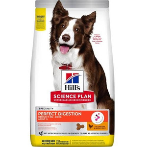 Hill’s Science Plan Perfect Digestion Medium Adult 1+ Dog Food with Chicken and Brown Rice (14kg) Hill’s Science Plan Perfect Digestion Medium Adult 1+ Dog Food with Chicken and Brown Rice (14kg)
