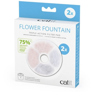 Catit Flower Fountain Triple Action Filter Pad, 2pcs Catit Flower Fountain Triple Action Filter Pad, 2pcs