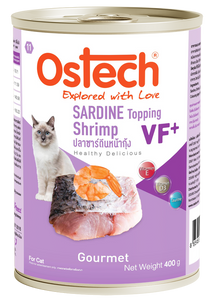 Ostech Cat Gourmet VF+ Sardine Topping Shrimp (400 g) Ostech Cat Gourmet VF+ Sardine Topping Shrimp (400 g)