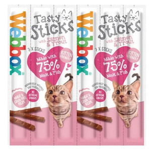 Webbox Tasty Sticks Salmon & Trout Cat Treats (30 g) Webbox Tasty Sticks Salmon & Trout Cat Treats (30 g)