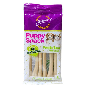 Gnawlers Puppy Snack-Pettide Bone With Calcium 6pcs/pack (40g)