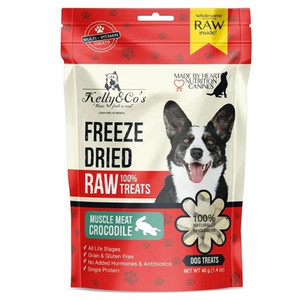 KELLY & CO'S Single Ingredient Freeze-dried Crocodile Muscle Meat for Dog - 40g KELLY & CO'S Single Ingredient Freeze-dried Crocodile Muscle Meat for Dog - 40g