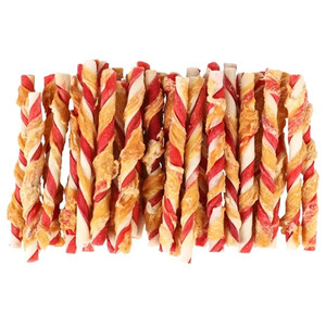 R'HIDE STICK MULTICOLOUR WITH CHICKEN 7/8MM 12CM 28-32PCS 350G R'HIDE STICK MULTICOLOUR WITH CHICKEN 7/8MM 12CM 28-32PCS 350G