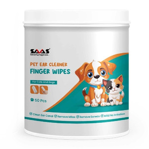 Saas Pet Ear Cleaner Finger Wipes (50 pc)