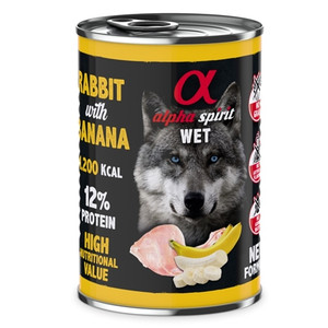 Canned Dog Food Rabbit With Banana 400 g