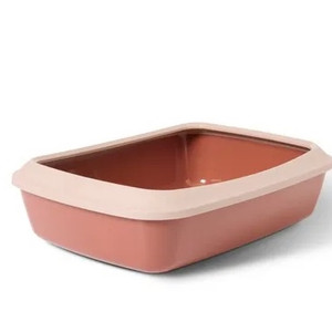 Iriz Litter tray 50 cm with rim champagne roze - toscaans red