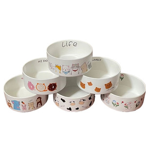 Saas Round Flat Ceramic Bowls 5x2.5 Inch