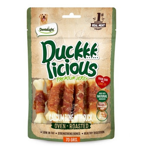 Dentalight Duckki Licious Jerky Treats For Dogs-Calcium Bone With Duck 70g