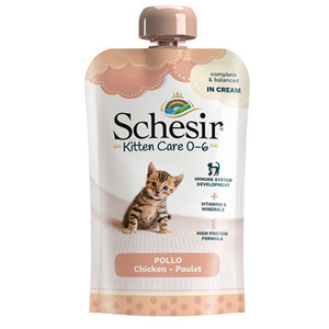 Schesir Kitten Pouch Cream 0-6 Chicken Wet Food 150g
