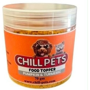 Chill Pets Pumpkin & Turmeric Food Topper for Dogs and Cats, 70 g