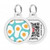 WAUDOG Smart ID metal pet tag with QR passport, «Eggs» design, round, D 25 mm