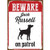 BEWARE JACK RUSSELL ON PATROL TIN SIGN BEWARE JACK RUSSELL ON PATROL TIN SIGN