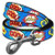 Dog lead WAUDOG Nylon with pattern WOW (width 20 mm, length 122 сm)