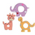 DT LATEX TOY DIERO GIRAFFE & ELEPHANT & DINOSAUR MULTIPLE COLOURS