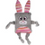 DT PIENO PLUSH RABBIT KNOTTED GREY 24.5CM