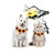 1pc Halloween Theme Elastic Hairball Material Cat & Small Dog Necklace