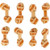 ZERO RAWHIDE KNOTTED BONE WITH CHICKEN 6CM 8PCS 144G