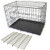 Mclovins 30″ Double Door Foldable Dog Crate With Divider, Size -76X42X52 Cm