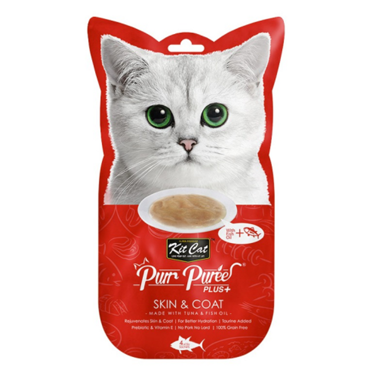 Kit Cat Purr Puree Plus+ Tuna & Fish Oil (Skin & Coat)