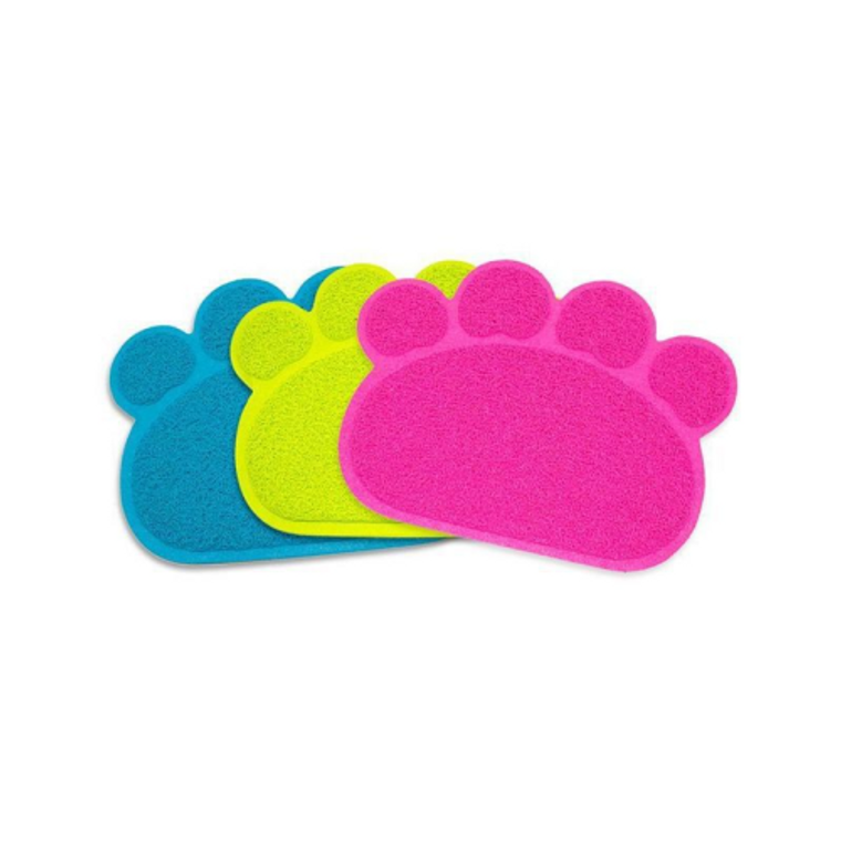 CAT LIT TRAY MAT PAW ANT GN/BL40X30