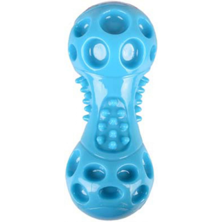 TPR WIDO SQUEAK DUMBBELL BLUE 14CM