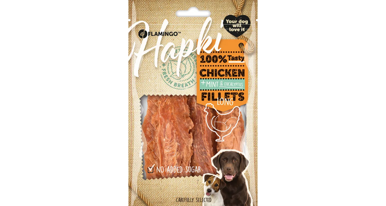 HAPKI SLICES CHICKEN WITH MINT SNACKS 85G