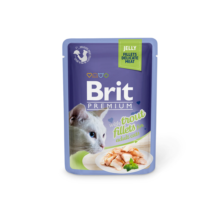 Brit Premium Cat Fillets in Jelly Trout 85G